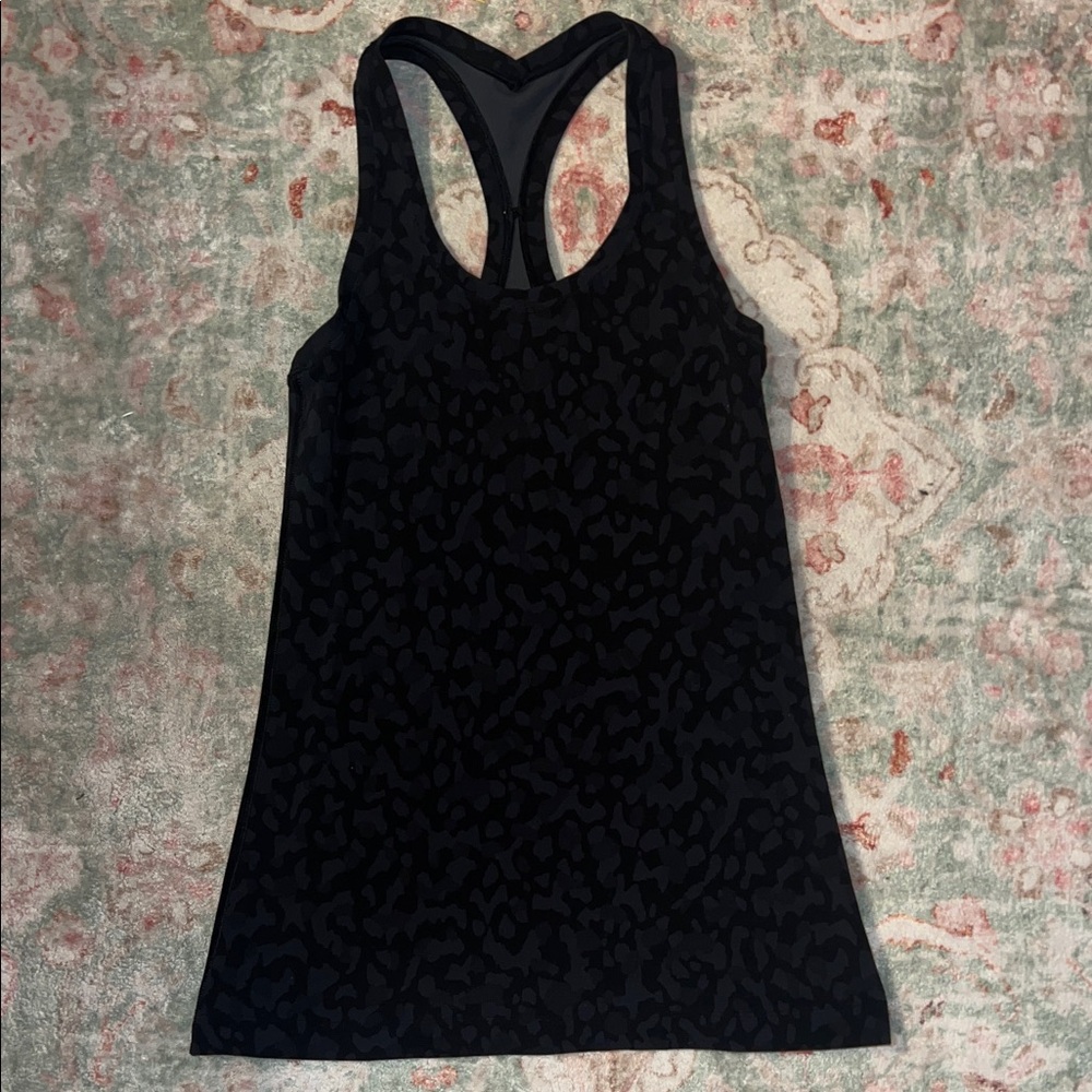 Lululemon Black Leopard Print Tank Top